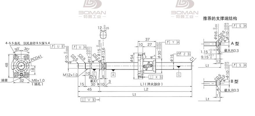 KURODA GP1502DS-BAPR-0300B-C3S 日本黑田丝杆是什么材料